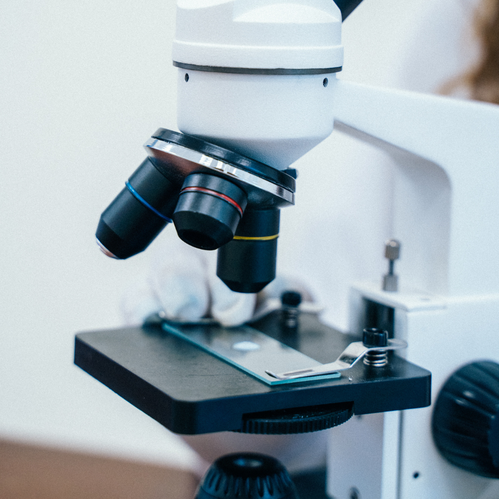 veterinary microscope close up